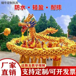 舞龙表演道具多人全套烫龙灯光龙头成人学生牛津布国标竞赛龙尾