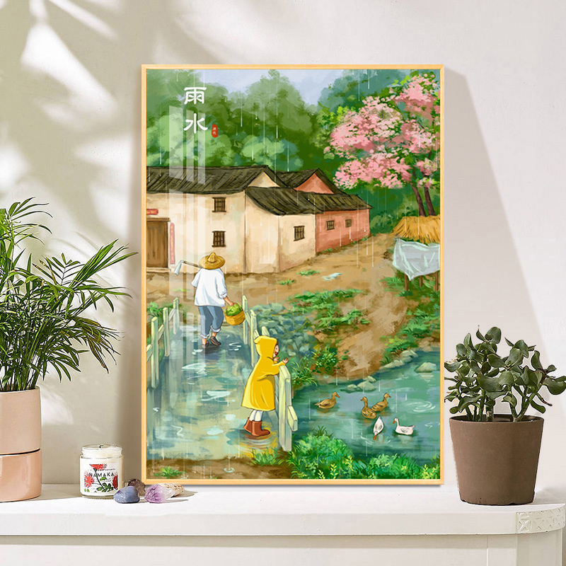 中国风二十四节气钻石画满钻童年的回忆十字绣新款手工diy贴钻画