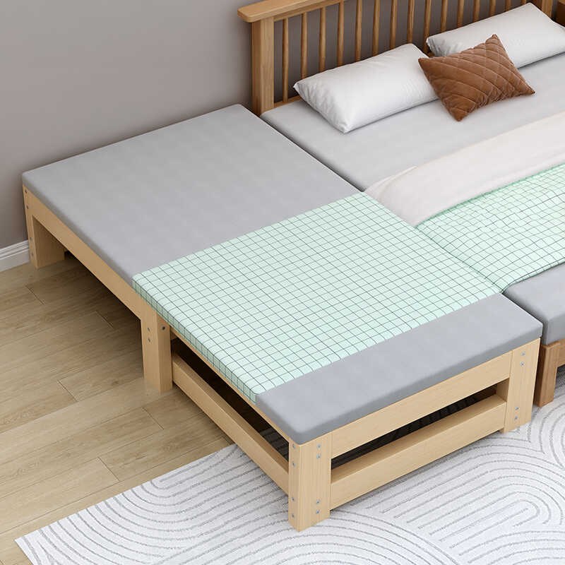 实木抽拉伸缩床阳台卧室小户型榻榻米简易拼接单人折叠沙发推拉床