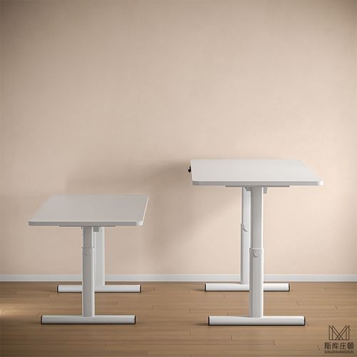 优选电脑桌电动升降桌白色桌腿写字桌工作台家用书桌智能办公桌学