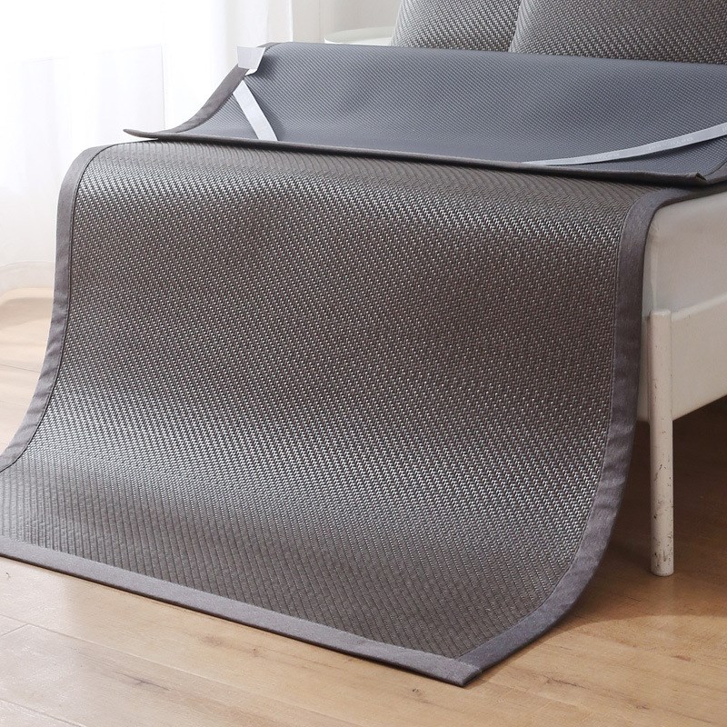 夏季凉席加厚藤席三件套家用天然藤编空调席PE凉感席子1.8/1.5米