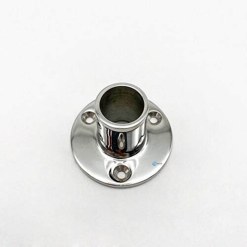 316不锈钢 90 度圆管座 22/25mm 游艇栏杆底座 船用游艇五金配件