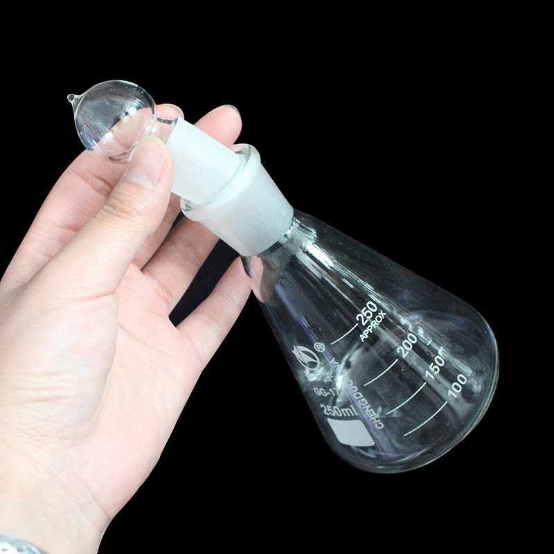 玻璃具塞三角烧瓶玻璃磨口瓶具塞瓶锥形瓶四川蜀牛50/150/250/500