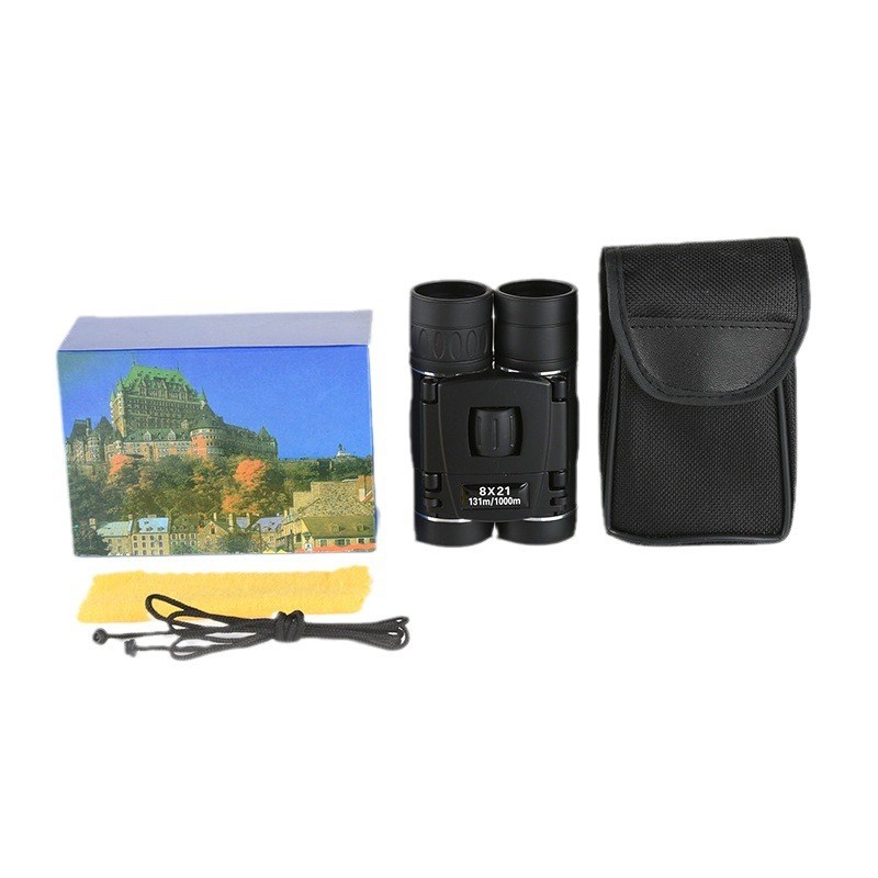 加logo高清户外登山野营BAK4棱镜光学绿膜手机双筒望远镜黑色