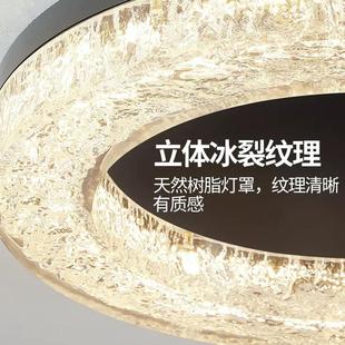 轻奢极简全铜树脂吸顶灯客厅灯圆形创意大气后现代简约主卧室灯具