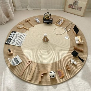 抓周地毯宝宝周岁生日布置道具圆形抓周红毯中式宝宝抓周礼道具