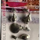 跨境昆虫贝壳桌布吊坠装 饰固定台布坠餐布挂坠锌合金加重餐桌夹子