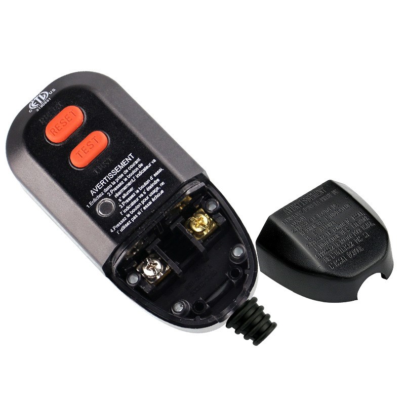 美规漏电保护两脚插头GFCI配套15A设备接线两芯美式插头