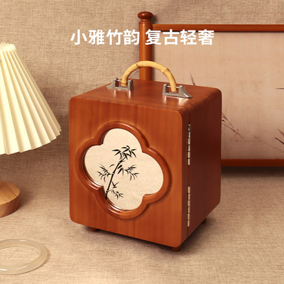 果设首饰盒实木质精致高档桌面饰品收纳盒乔迁生日新婚礼物送闺蜜