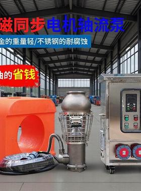 便携式永磁防汛泵同步电机移动排涝不锈钢防洪抢险变频潜水轴流泵