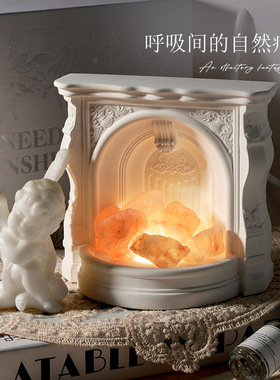 天使壁炉香薰摆件扩香石石膏摆件小众家居装饰小夜灯女生生日礼物