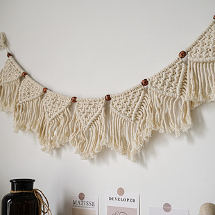 编织小旗帜 壁饰墙面房间装饰挂毯民宿改造床头挂件