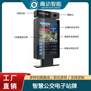 55寸立式公交电子站牌智能液晶电子公交车报站器户外线路牌指路牌