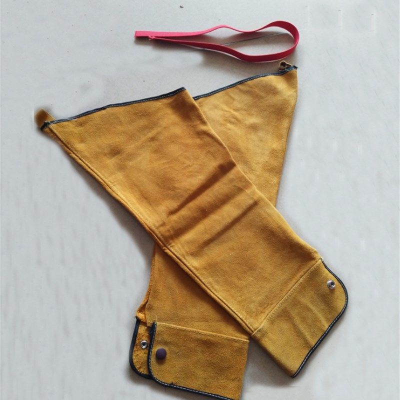 优选全牛皮耐磨 隔热防火花飞溅防烫电焊护袖焊工专用套袖 防护袖