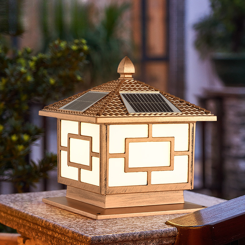 围墙墙头室外门柱灯大门防水庭院灯户外别墅灯灯花园柱头灯太阳能