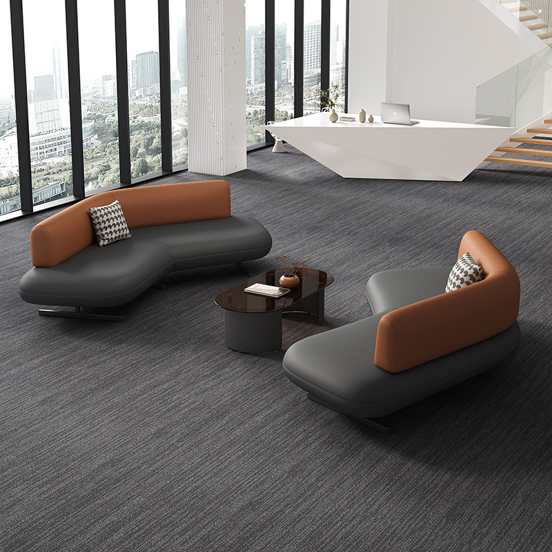 售楼处洽谈沙发酒店大厅大堂商务接待会客银行休息区等候皮艺沙发