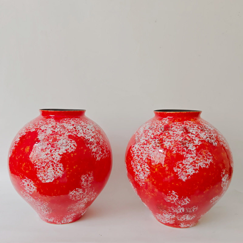 手工红色窑变陶瓷花瓶客厅装饰插花水培陶瓷花器中式现代摆件,模玩/动漫/周边/娃圈三坑/桌游,文化/体育周边,淘宝优惠券,粉丝福利购,淘宝优惠卷