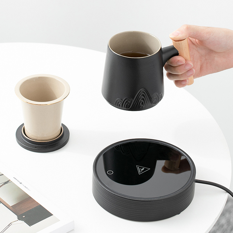 陶瓷茶水分离泡茶杯家用办公杯带盖过滤马克杯男个人专用茶道杯子