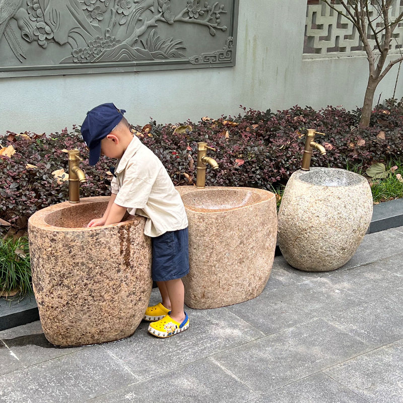 户外幼儿园洗手台一体庭院室外石头立柱盆艺术石材儿童洗手池水池,模玩/动漫/周边/娃圈三坑/桌游,文化/体育周边,淘宝优惠券,粉丝福利购,淘宝优惠卷