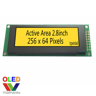 2.8寸oled液晶显示模块2.7英寸黄光TW56641281B02厂家2.9英寸黄色