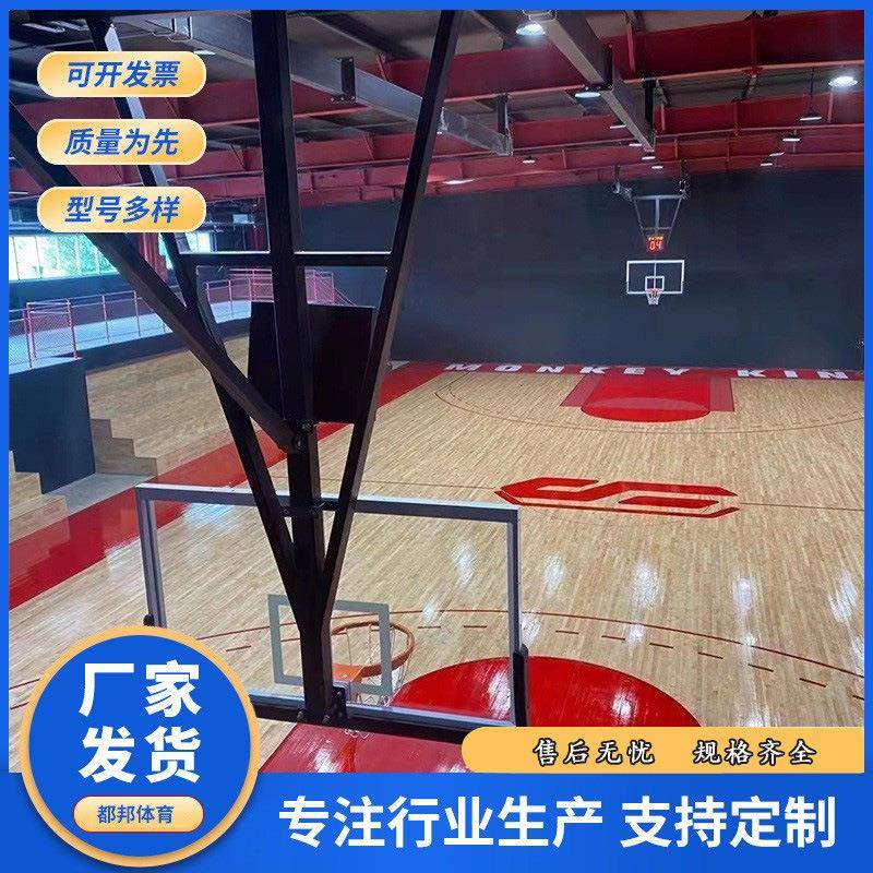 室内篮球馆电动液压篮球架壁挂式室内墙壁篮球架