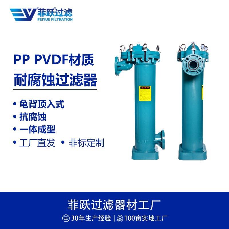 全塑胶PP过滤器一体成型耐高压龟背式顶入侧出耐腐蚀过滤器