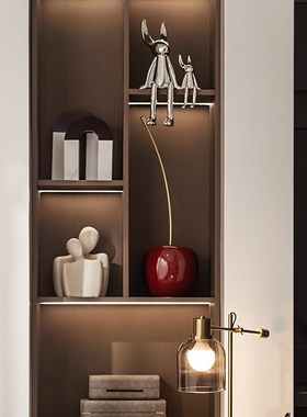 优选设计师严选样板房间客厅白色恋人摆件电视柜酒柜抽象艺术软装