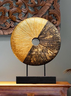 优选异丽泰式风情家居桌面摆件客厅玄关电视柜木雕装饰品东南亚摆