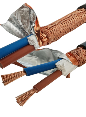 优选国标纯铜电线两芯屏蔽护套线 RVVP2X0.3 0.5平方合金网电源线