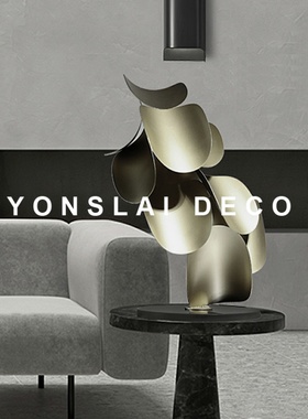 优选样板间售楼处装饰抽象金属艺术摆件办公室玄关工艺品乔迁开业