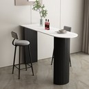 优选吧台桌椅阳台休闲 长条商用高脚桌椅组合奶油风休闲