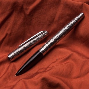 优选胖叔钢笔优化版英雄100金笔14k全钢湖蓝礼盒锤纹学生练字日用