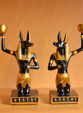 优选阿努比斯狗神摆件书房客厅桌面摆饰创意家居古埃及礼品橱窗装