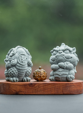 优选中式瑞兽小貔貅车载香薰摆件汽车中控台饰品车内装饰家居桌面