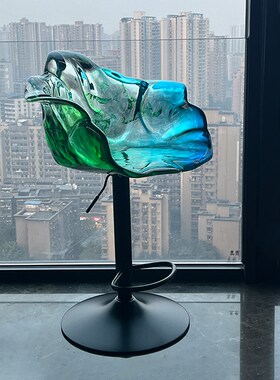 优选定制设计师款edra花瓣吧台椅餐椅透明树脂轻奢高端家用商用可