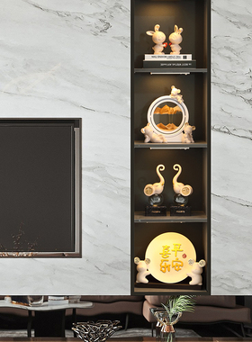 优选酒柜装饰品客厅高端大气轻奢进门入户摆件现代家居摆设玄关电