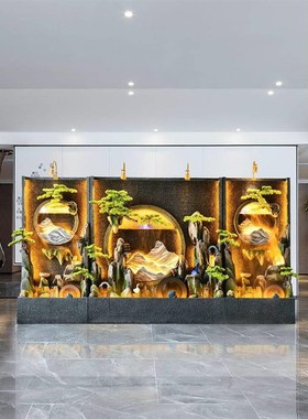 优选水幕墙流水屏风隔断公司背景室内外庭院花园鱼池假山喷泉景观