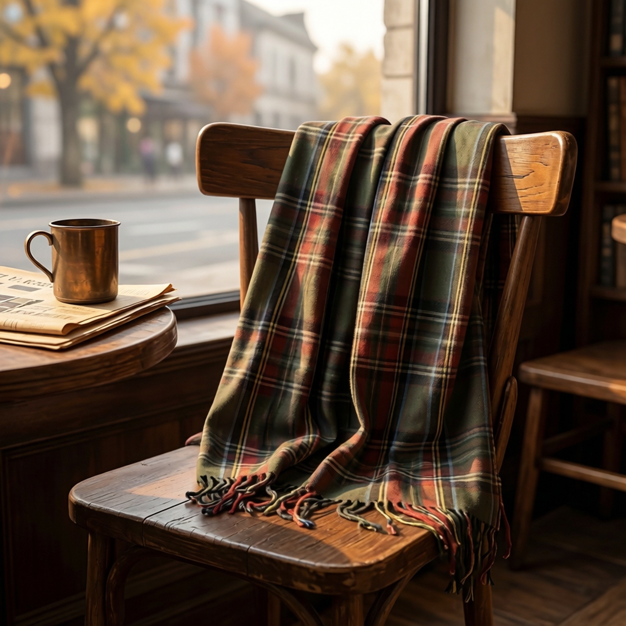 英伦风复古格子羊毛围巾披肩电影感十足,服饰配件/皮带/帽子/围巾,围巾/丝巾/披肩,淘宝优惠券,粉丝福利购,淘宝优惠卷