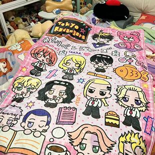 东京复仇者毛毯佐野万次郎场地圭介三谷隆二次元法兰绒毯子卧室毯