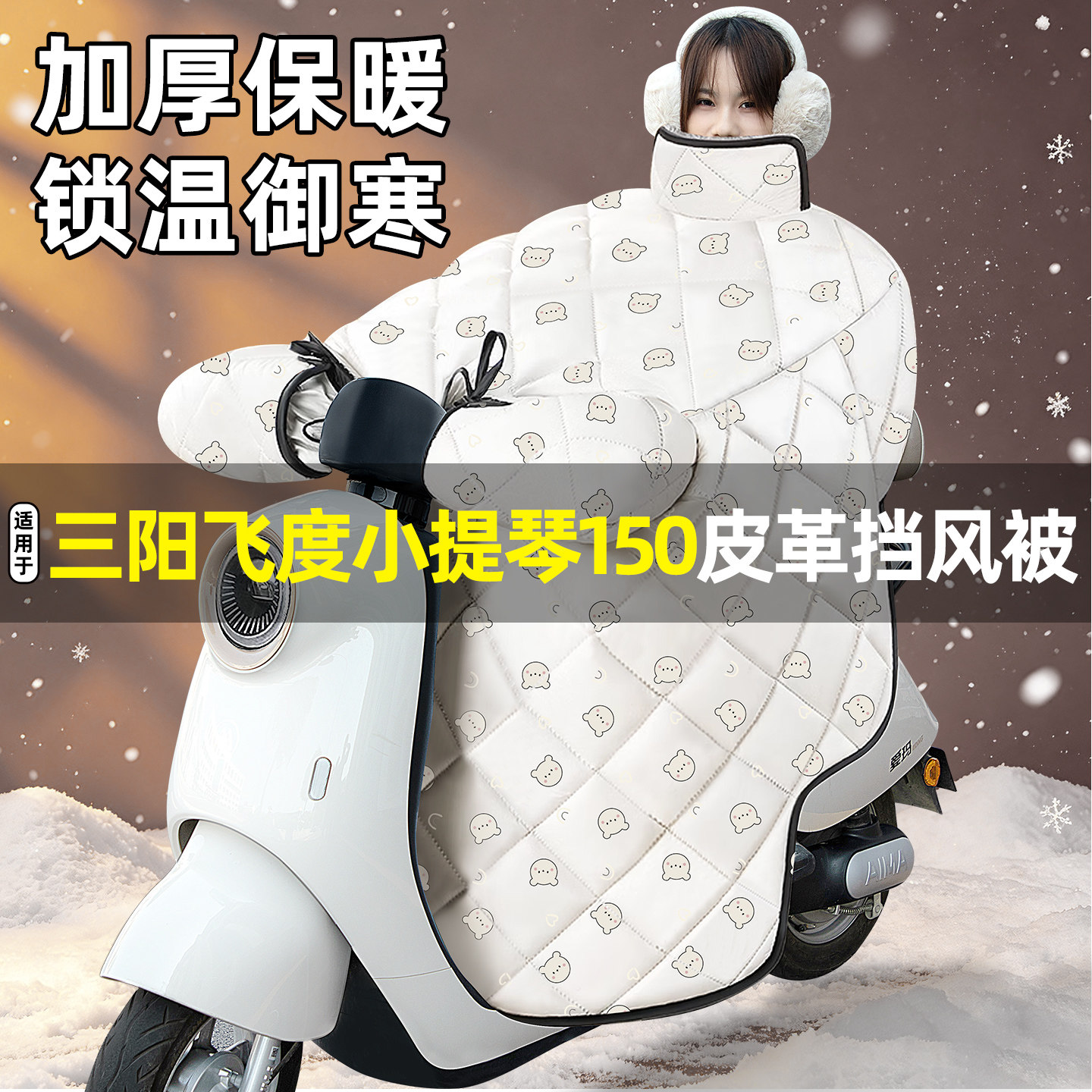 适用三阳飞度小提琴150挡风被
