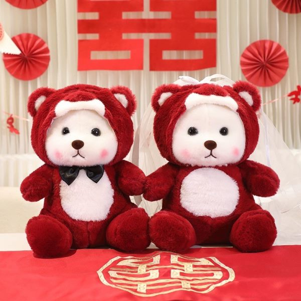 压床结婚娃娃一对新款新婚礼物送新人喜娃抱枕公仔婚房床上高档萌