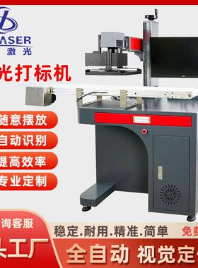 全自动CCD视觉激光打标机自动定位打标刻字流水线日期打码机厂家