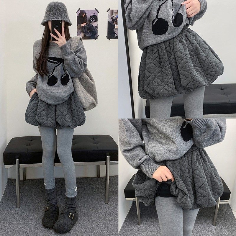 花苞A字灯笼裙裤女秋冬2026新款舒适半身裙高腰百搭夹棉蓬蓬短裤,女装/女士精品,半身裙,淘宝优惠券,粉丝福利购,淘宝优惠卷