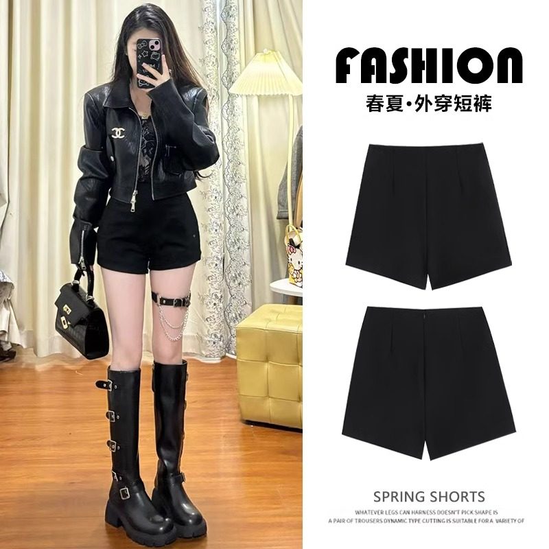 黑色西装短裤韩式女2026新款紧身性感时尚百搭休闲外穿打底热裤