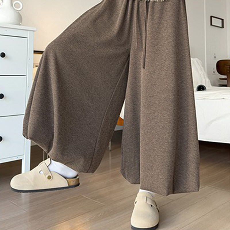 韩系糯米蓬蓬花苞裙裤女秋冬2026新款爆款百搭高腰舒适加绒阔腿裤,女装/女士精品,休闲裤,淘宝优惠券,粉丝福利购,淘宝优惠卷