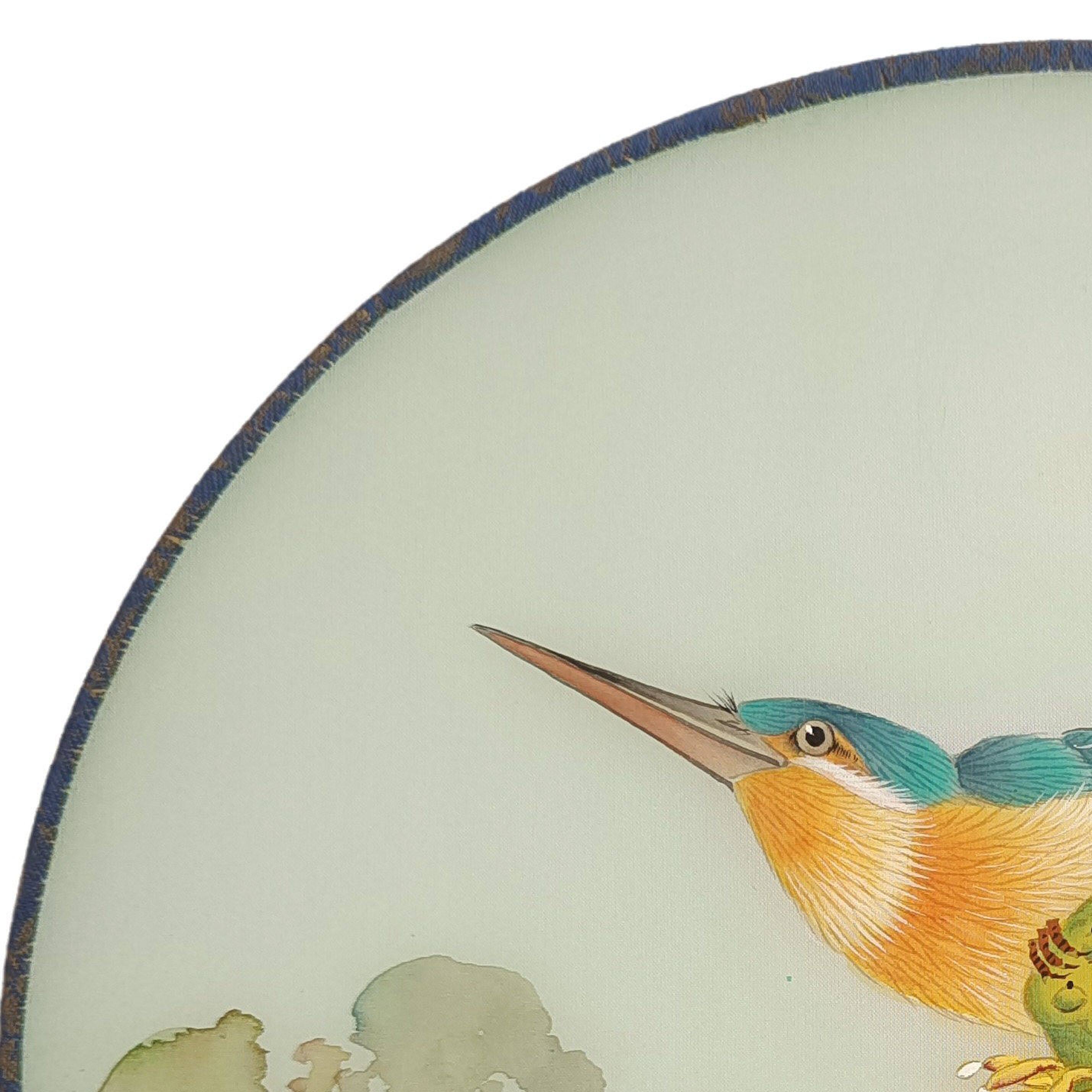 工笔画白描底稿线稿手勾可直接上色国画初学者素材荷花翠鸟带影片