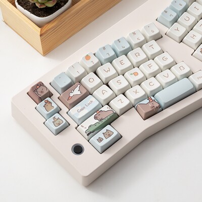 MDA高度水豚豚键帽pbt材质热升华狼蛛F99 F87 VGNv98pro S99 hi75