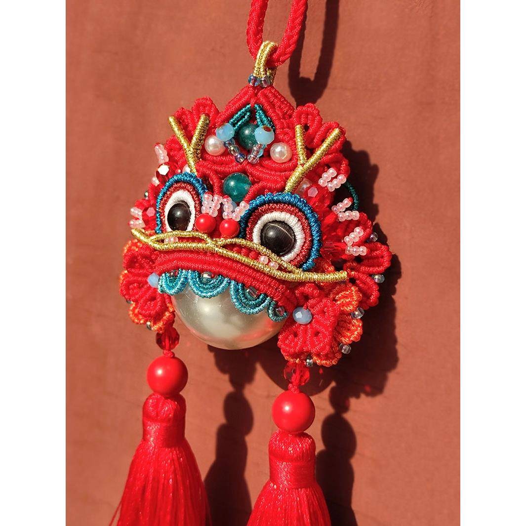 时光与美 福龙招宝 瑞兽吉祥物中国结diy编绳材料包