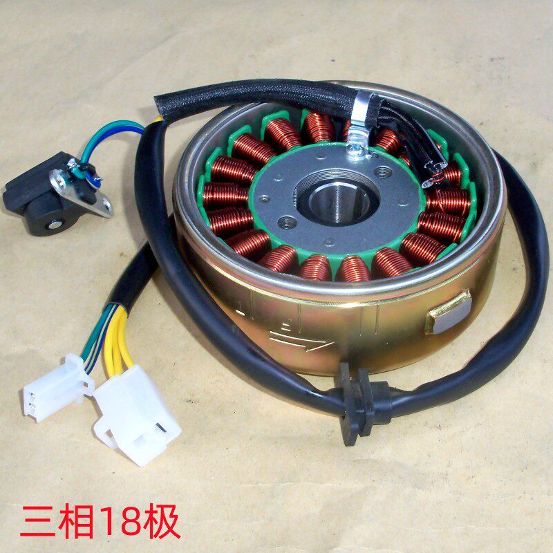 GY6-125金浪150王野175十八级200机车18极磁电机线圈磁钢转子
