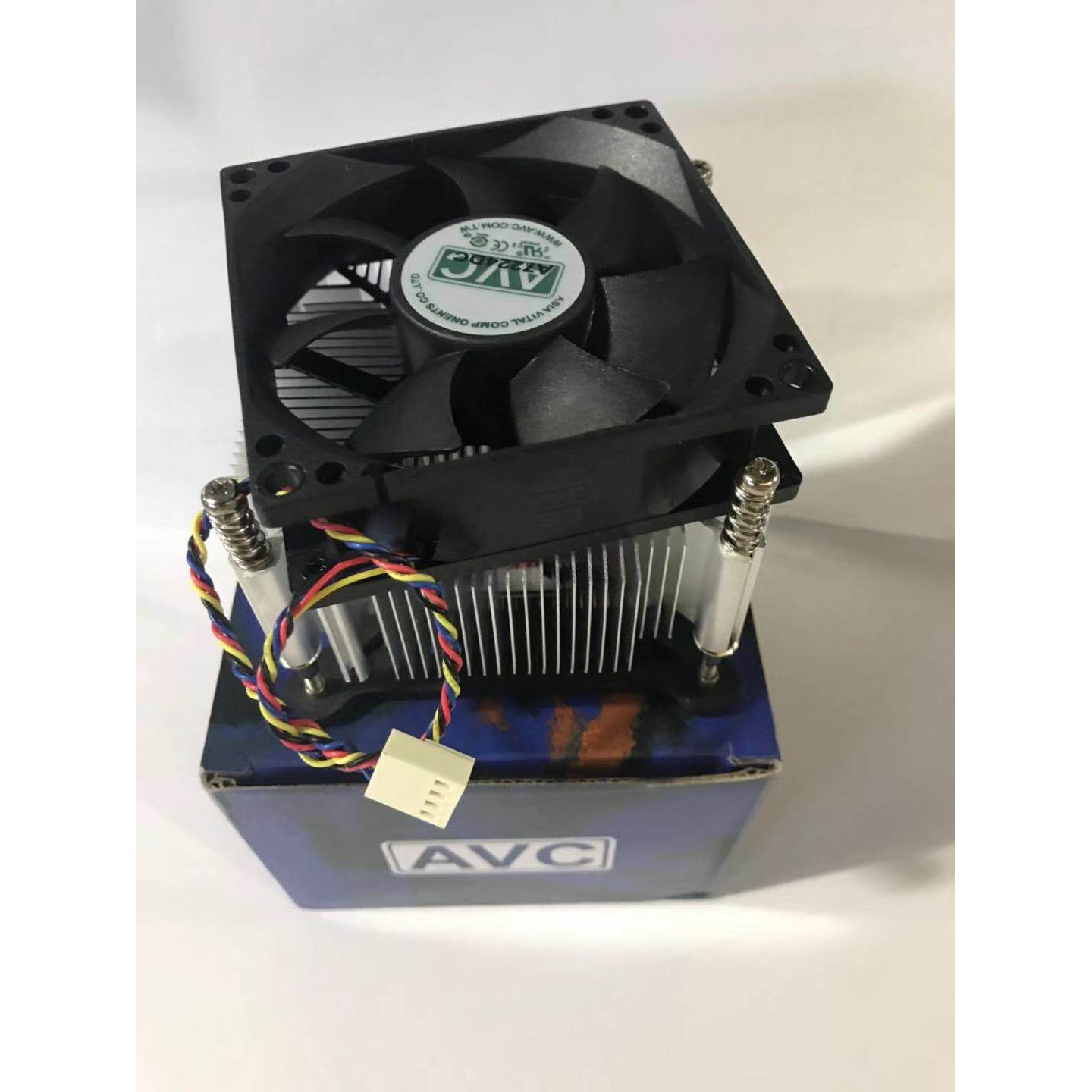 AVC铜芯 CPU 散热器 静音4针线 温控1155 1150 i3 i5 I7 CPU风扇